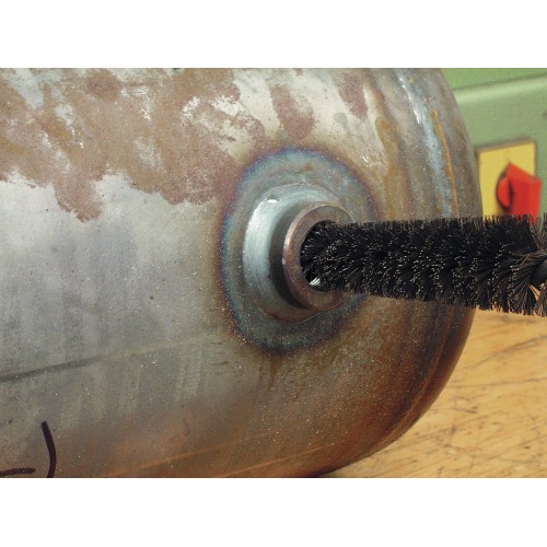 Lessmann Cepillo limpiatubos alambre latón con casquillo roscado 500710