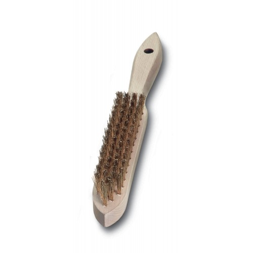 Lessmann Cepillo de mano mango de madera alambre latón 107641