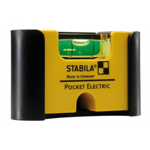 Stabila Nivel de burbuja Pocket Electric, 7 cm, con clip para cinturón