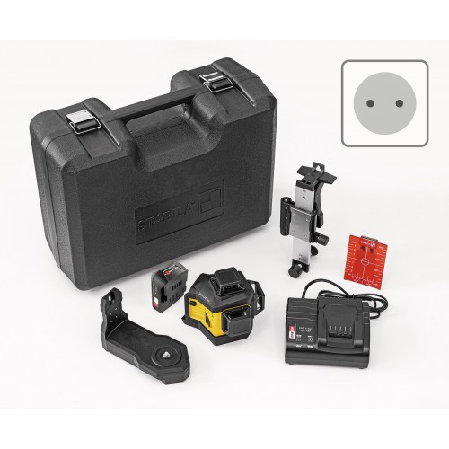 Stabila Láser multi-línea LAX 600, sistema de 12 V, set de 7 piezas, con batería y cargador (UE)