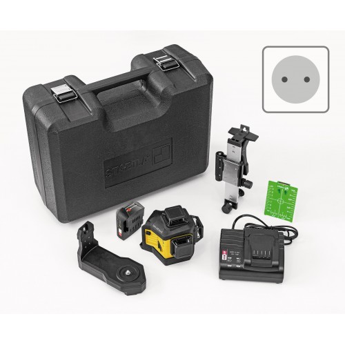 Stabila Láser multi-línea LAX 600 G, sistema de 12 V, set de 7 piezas, con batería y cargador (UE)