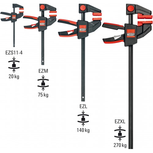 Bessey Tornillo de apriete monomanual EZ 450 mm