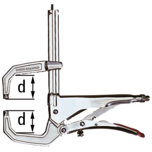 Bessey Mordaza grip con boca en C Modelo GRZC