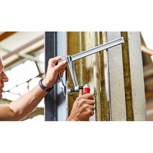 Bessey Tornillo de apriete de acero forjado con mango articulado GZ-KG 250 mm