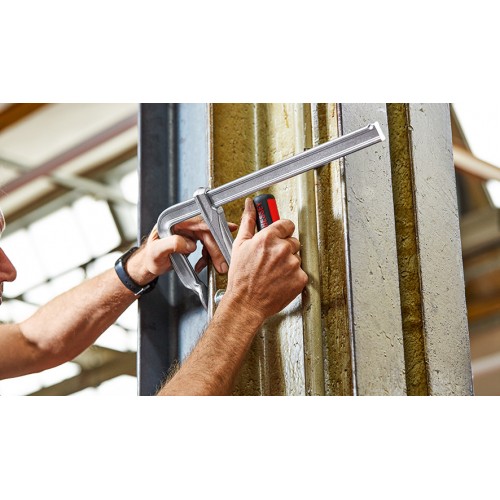 Bessey Tornillo de apriete de acero forjado con mango articulado GZ-KG 250 mm