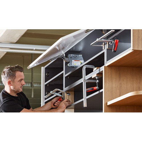 Bessey Tornillo de apriete de acero forjado con mango articulado GZ-KG 250 mm