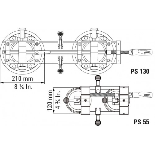 Bessey Elemento de sujeción para montaje de encimeras PS130