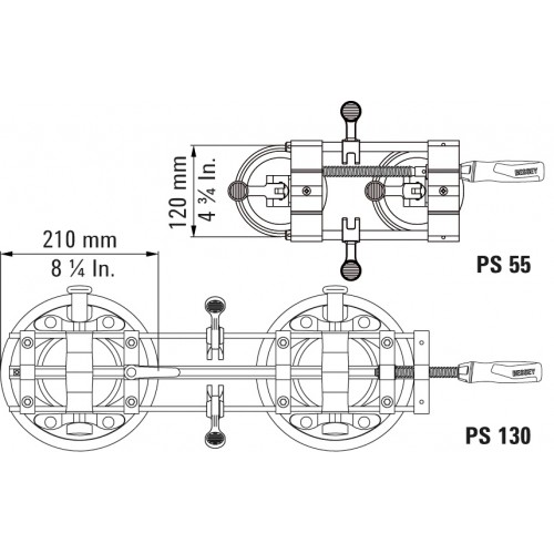 Bessey Elemento de sujeción para montaje de encimeras PS55
