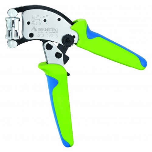 Rennsteig Crimpadora autoajustable para punteras huecas Twistor 16 desde 0,14 hasta 16 mm2