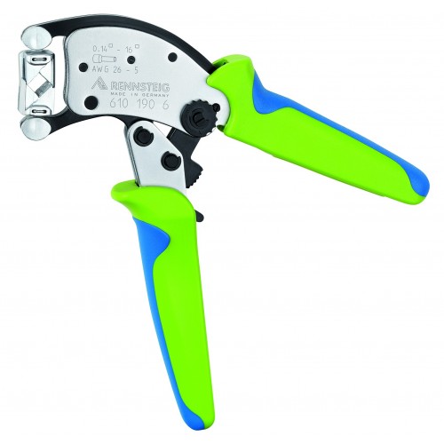 Rennsteig Crimpadora autoajustable para punteras huecas Twistor 16 desde 0,14 hasta 16 mm2