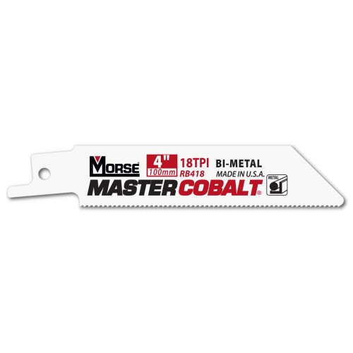 Morse Sierras de sable para metal MASTER COBALT 4&quot; 035 18T 50PK