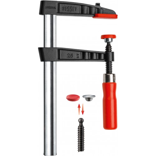 Bessey Tornillo de apriete con mordazas de fundición TG 1000 mm