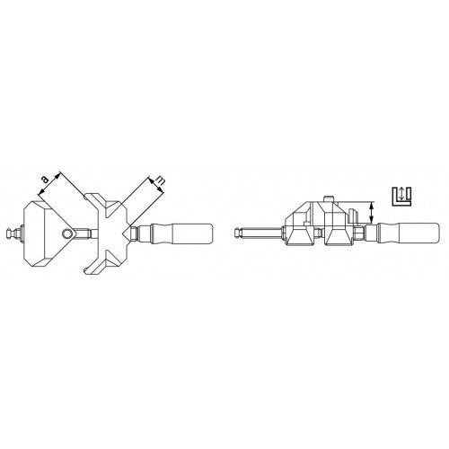 Bessey Mordaza para ángulos Serie WS 2 x 55 mm
