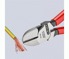 Knipex Alicate de corte diagonal con mangos recubiertos de plástico