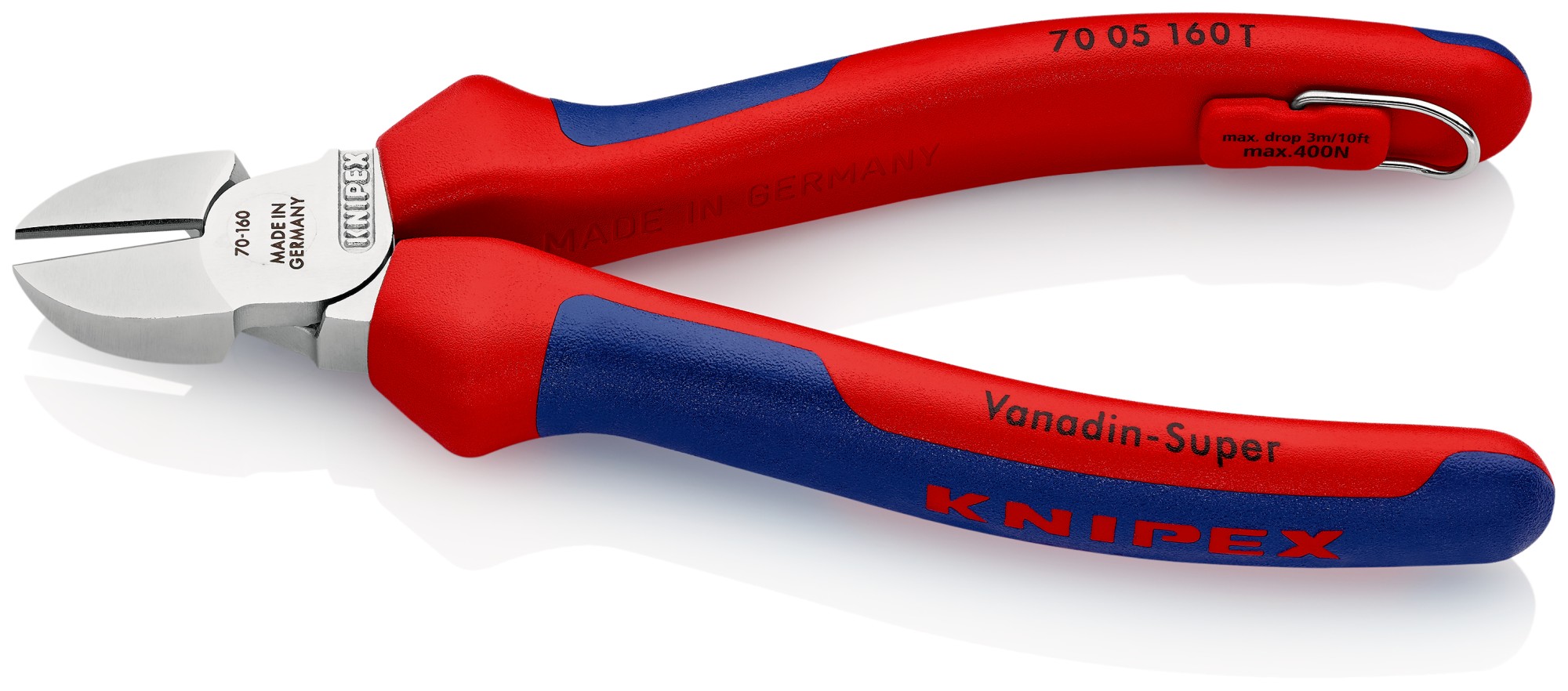 Knipex Alicate de corte diagonal anticaída 160 mm
