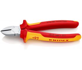 Knipex Alicate de corte diagonal con mangos bicomponentes aislados 180 mm