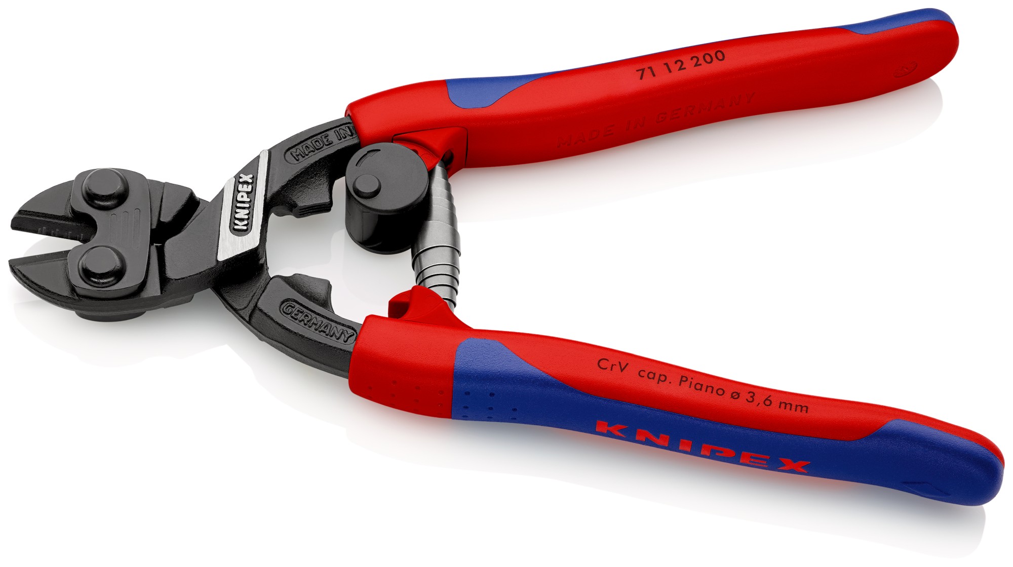 Knipex Cortante articulado Cobolt® con muelle - con mangos bicomponentes 200 mm