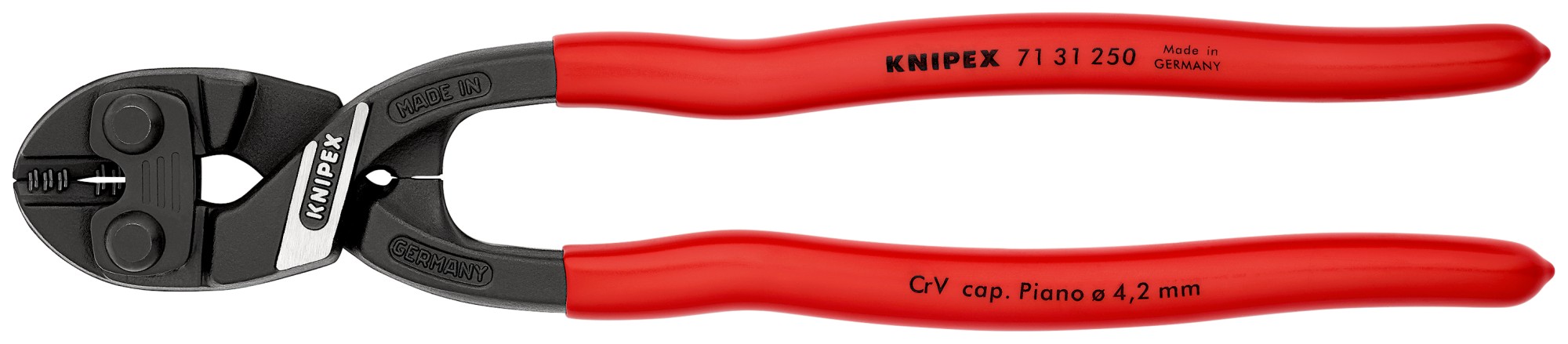 Knipex Cortante articulado Cobolt con muelle y muesca 250 mm