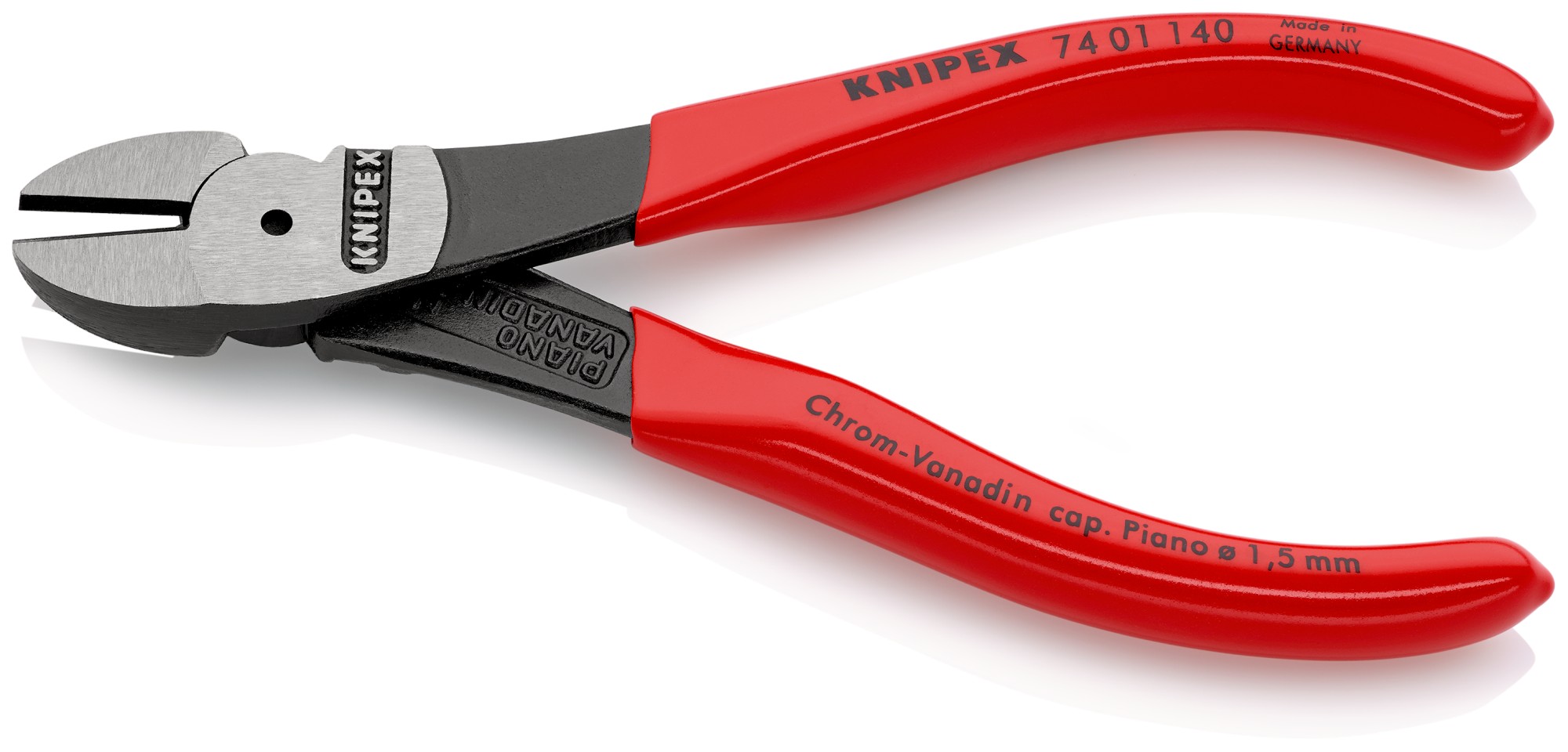 Knipex Alicate de corte diagonal de fuerza con mangos recubiertos de plástico 140 mm