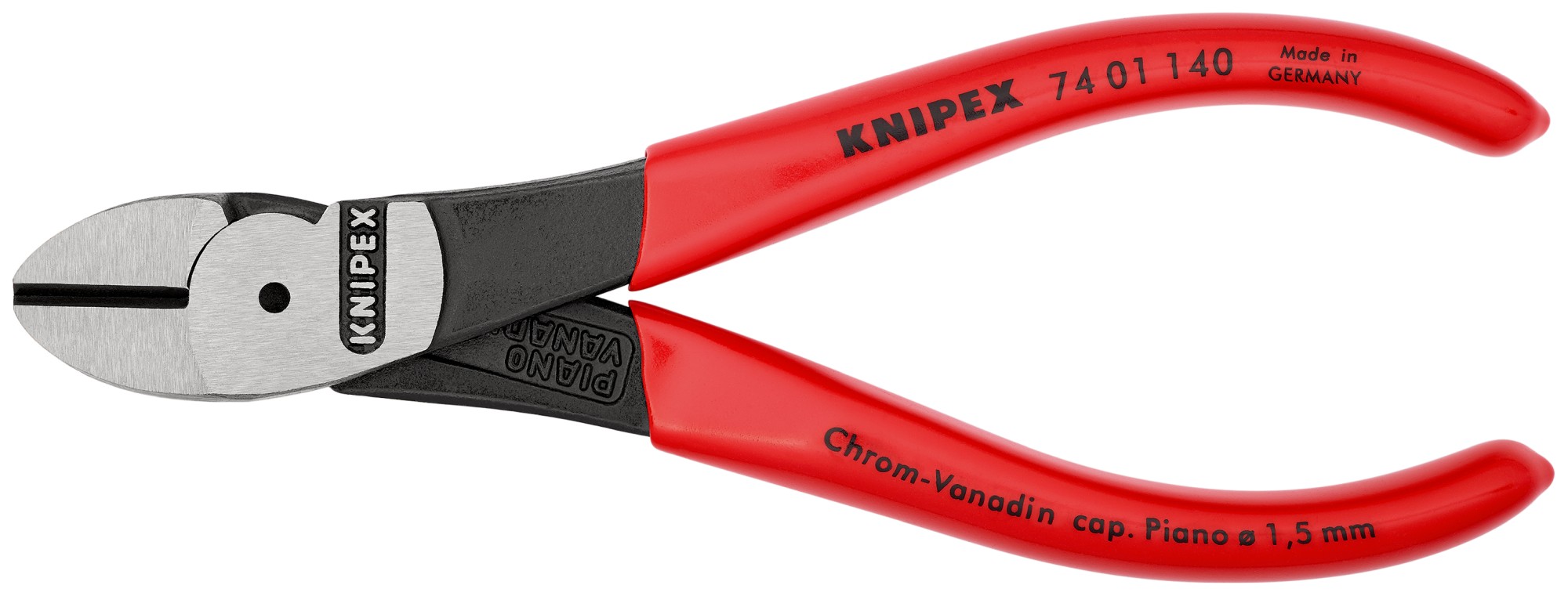 Knipex Alicate de corte diagonal de fuerza con mangos recubiertos de plástico 140 mm