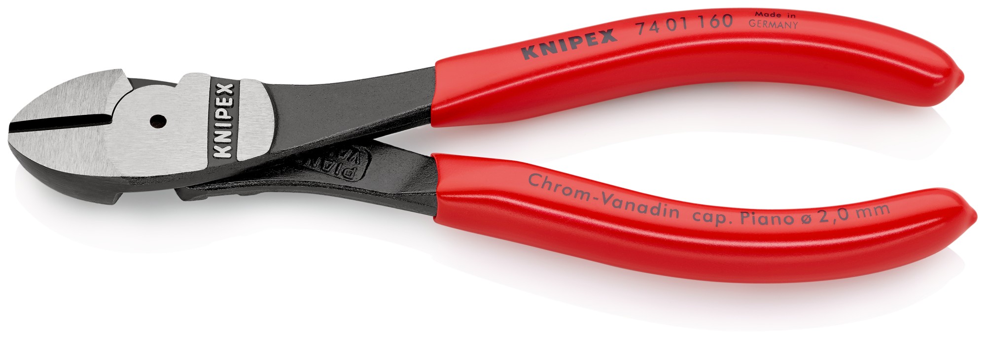 Knipex Alicate de corte diagonal de fuerza con mangos recubiertos de plástico 160 mm