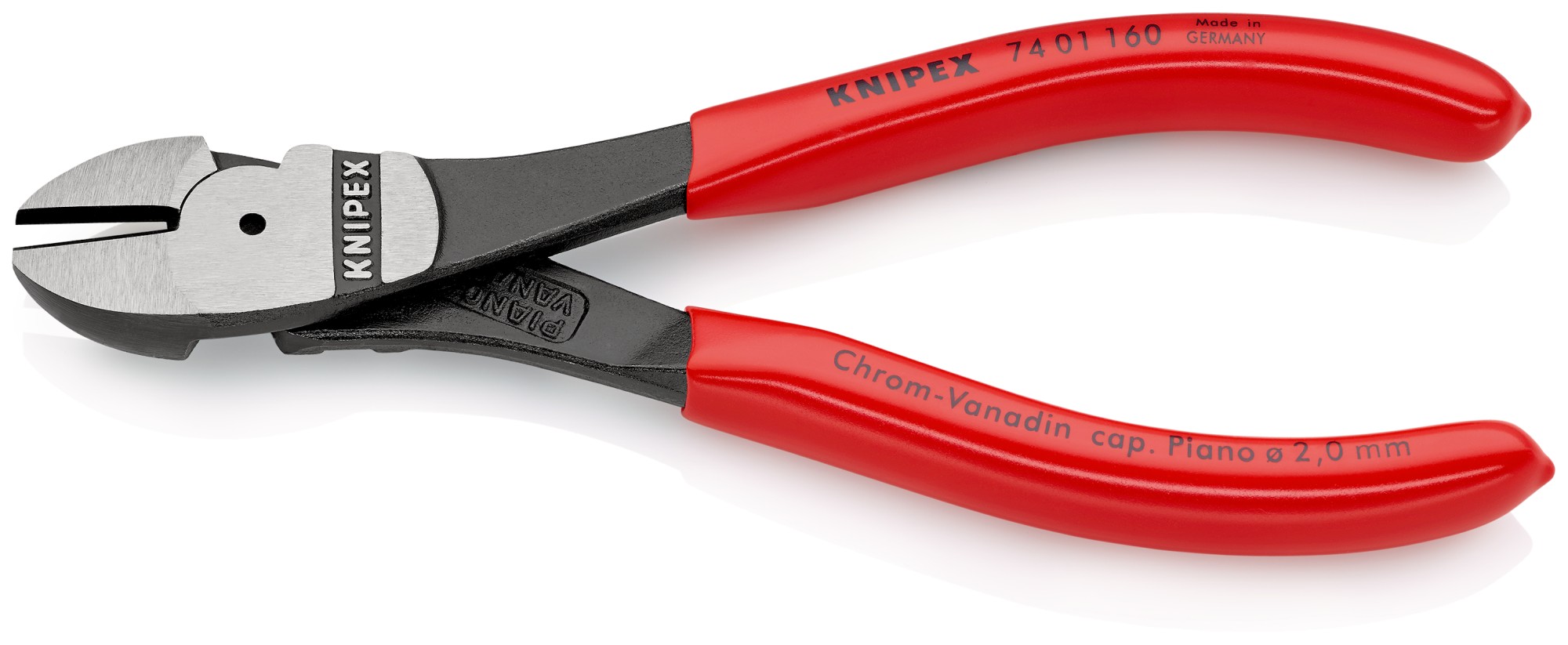 Knipex Alicate de corte diagonal de fuerza con mangos recubiertos de plástico 160 mm