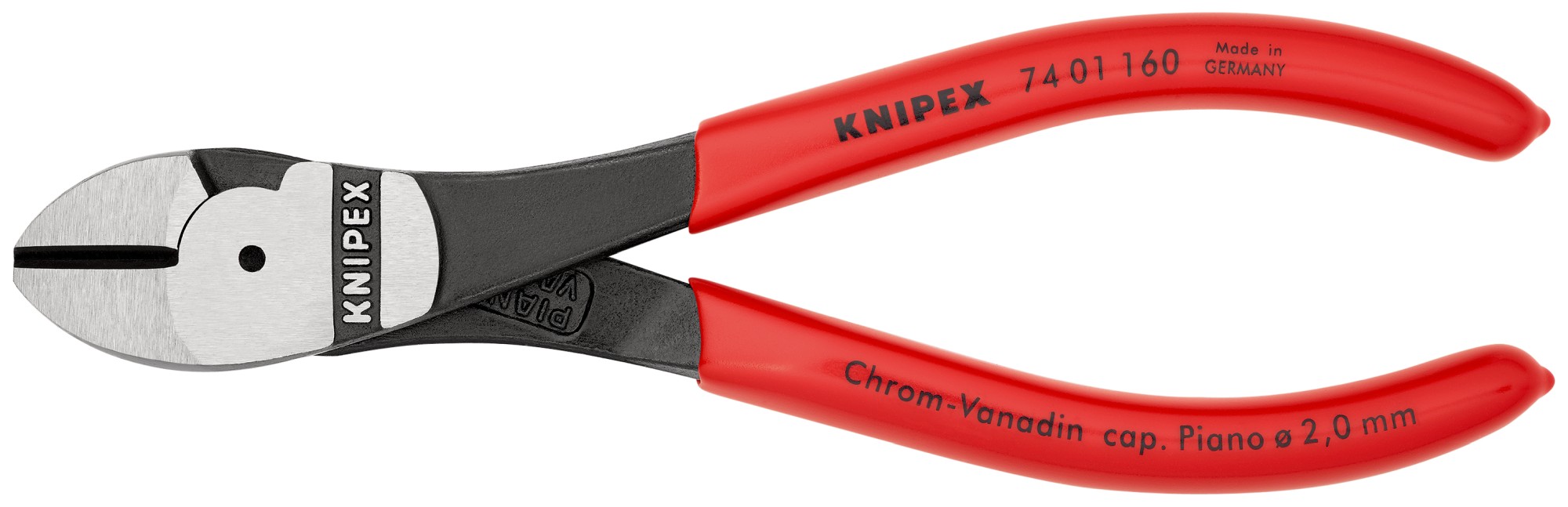 Knipex Alicate de corte diagonal de fuerza con mangos recubiertos de plástico 160 mm