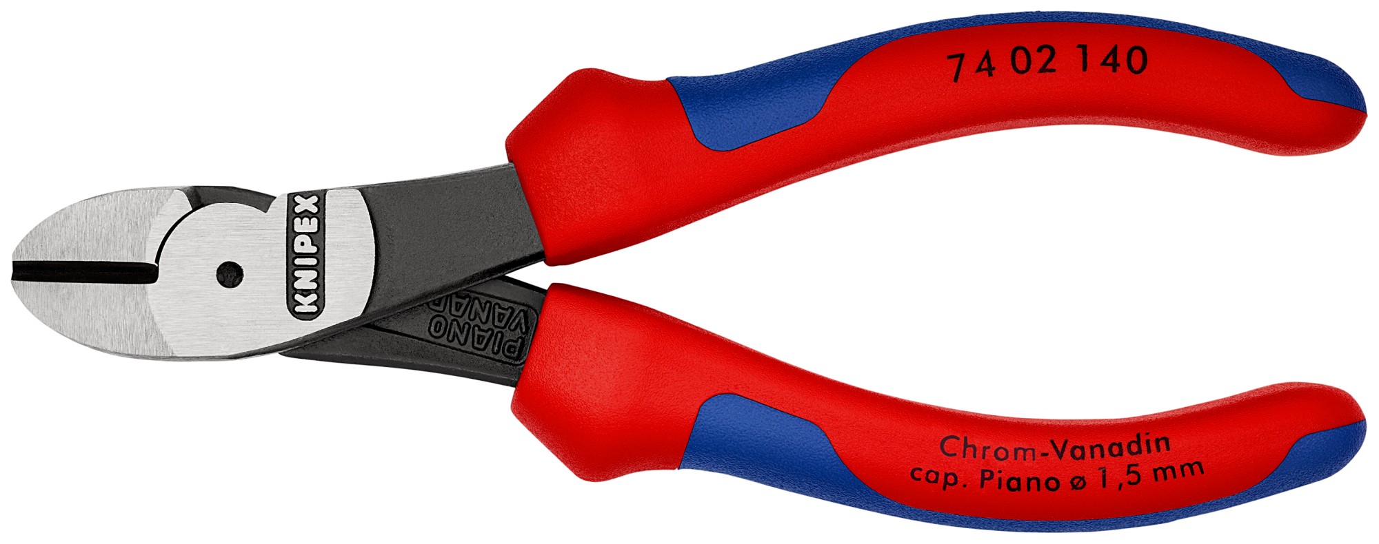Knipex Alicate de corte diagonal de fuerza con mangos bicomponentes 140 mm