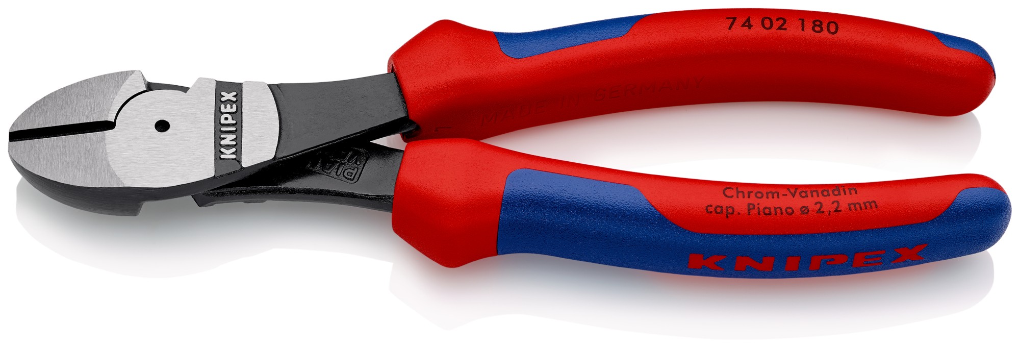 Knipex Alicate de corte diagonal de fuerza con mangos bicomponentes 180 mm