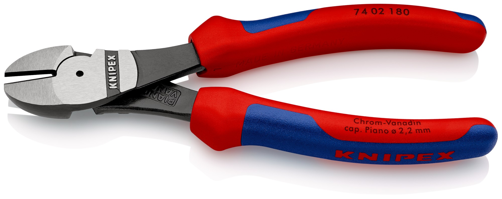 Knipex Alicate de corte diagonal de fuerza con mangos bicomponentes 180 mm