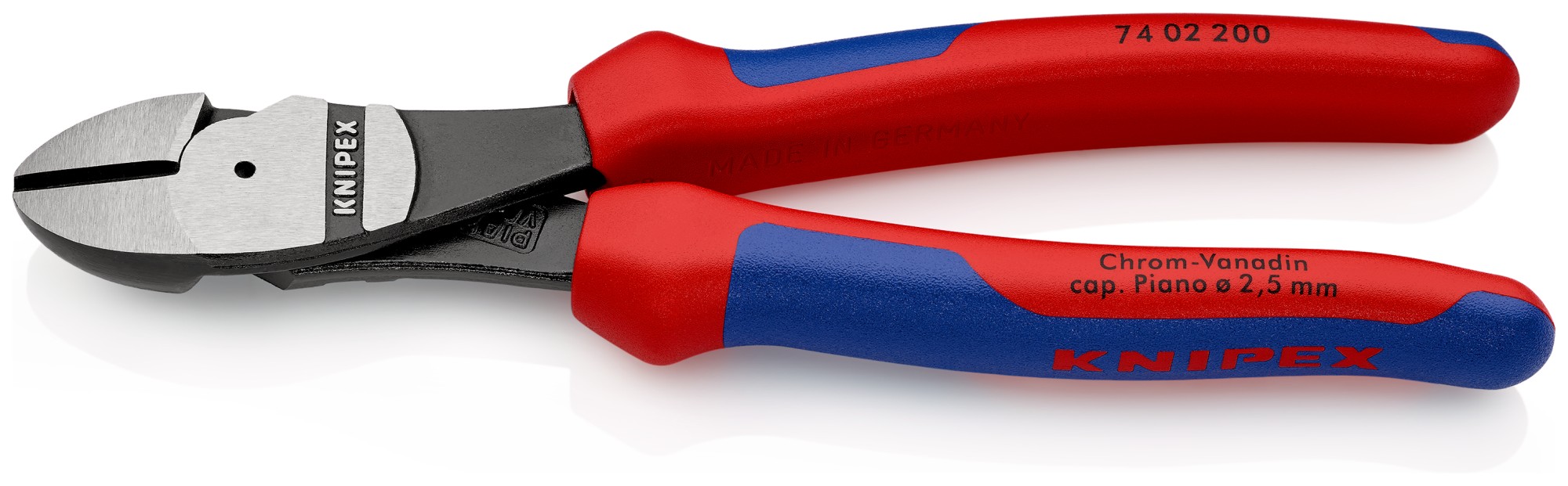 Knipex Alicate de corte diagonal de fuerza con mangos bicomponentes 200 mm