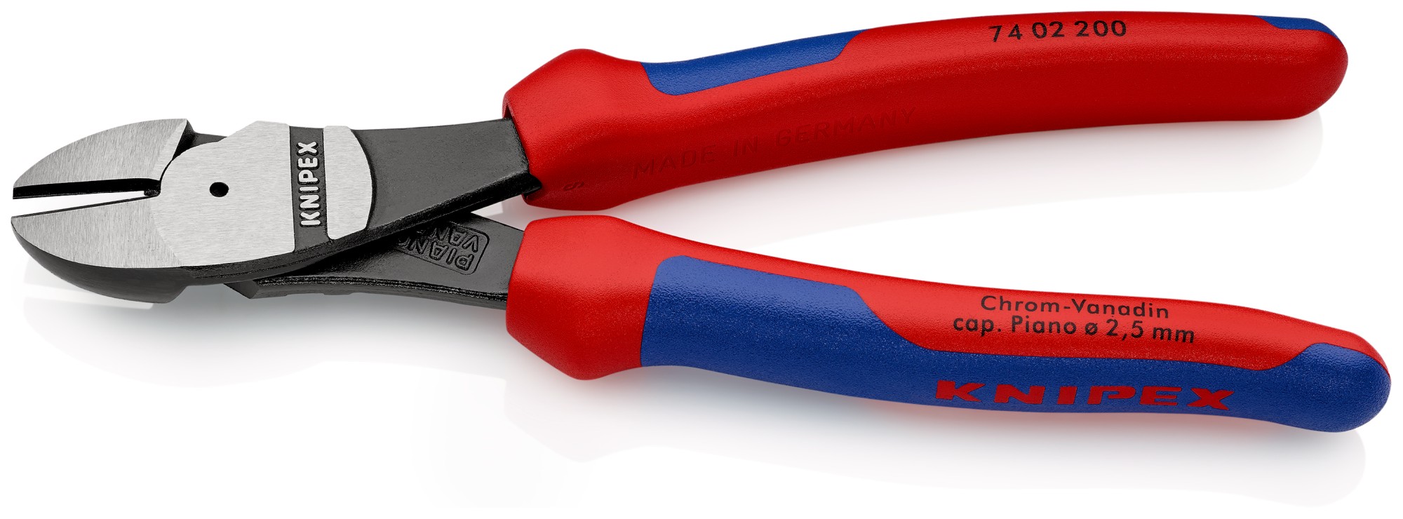 Knipex Alicate de corte diagonal de fuerza con mangos bicomponentes 200 mm