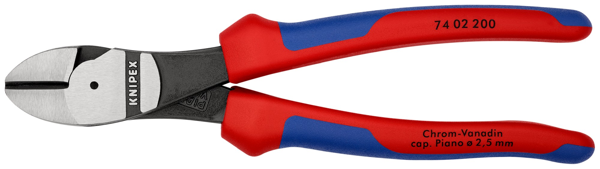 Knipex Alicate de corte diagonal de fuerza con mangos bicomponentes 200 mm