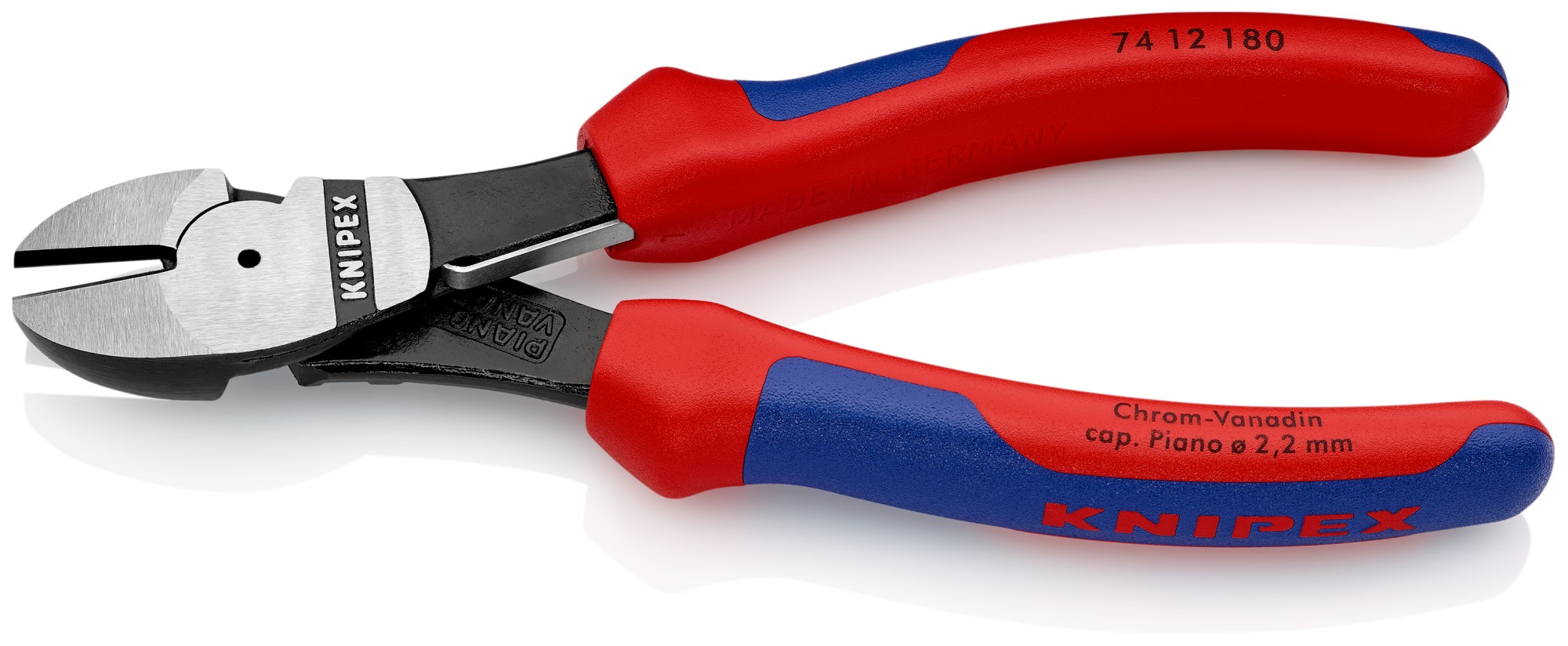 Knipex Alicate de corte diagonal de fuerza con muelle 180 mm
