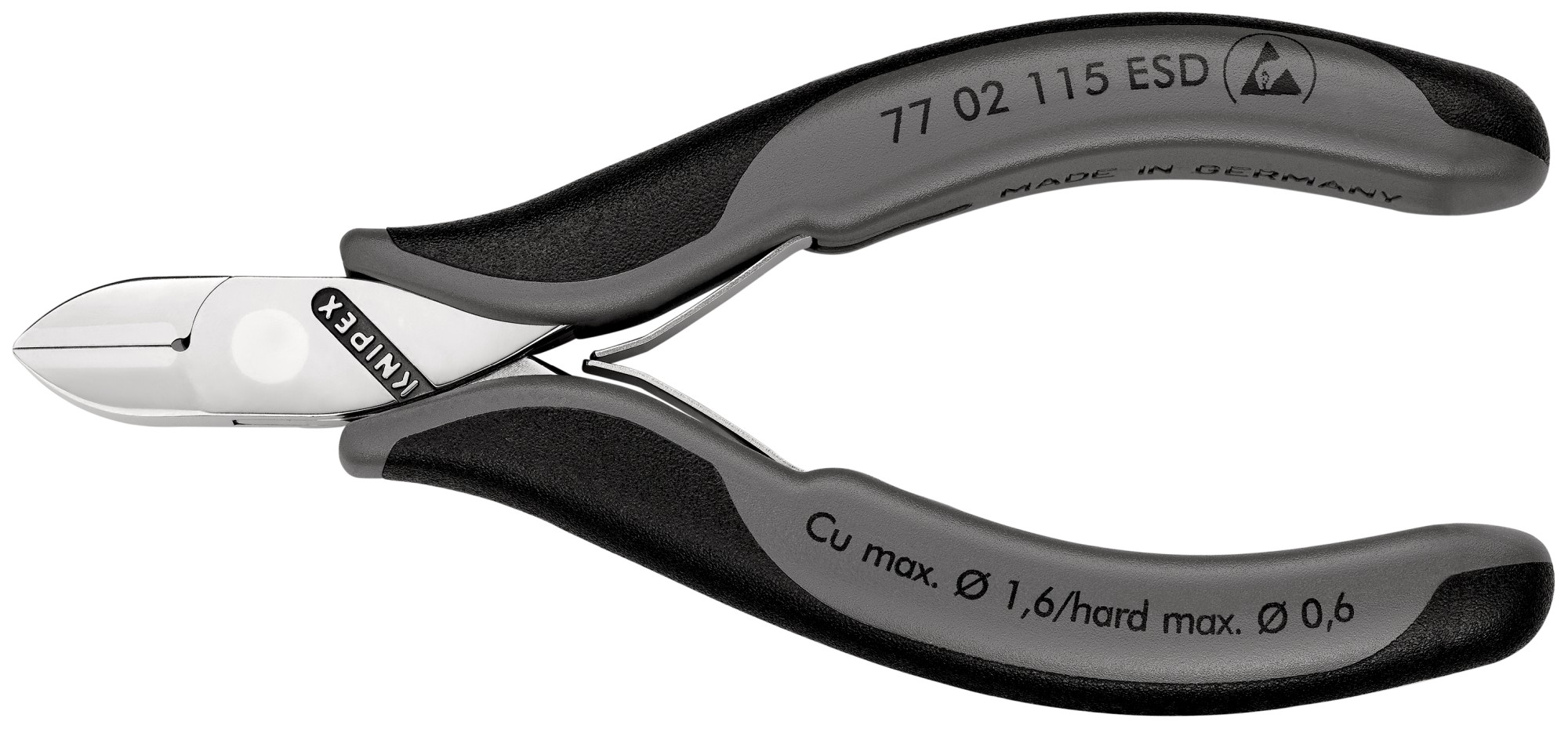 Knipex Alicate de corte diagonal para electrónica ESD 115 mm