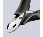 Knipex Alicate de corte diagonal para electrónica ESD 115 mm