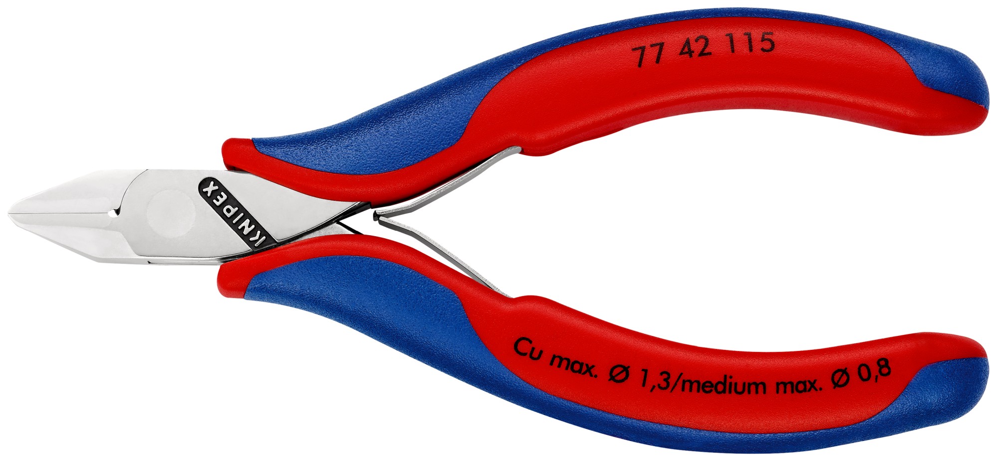 Knipex Alicate de corte diagonal para electrónica (cabeza en punta) 115 mm
