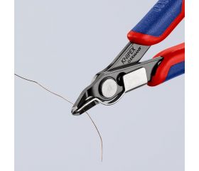 Knipex Alicate de corte para electrónica Super Knips (cabeza estrecha, con muesca) 125 mm