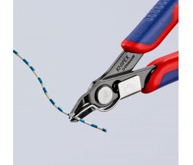 Knipex Alicate de corte para electrónica Super Knips (cabeza estrecha, con muesca) 125 mm
