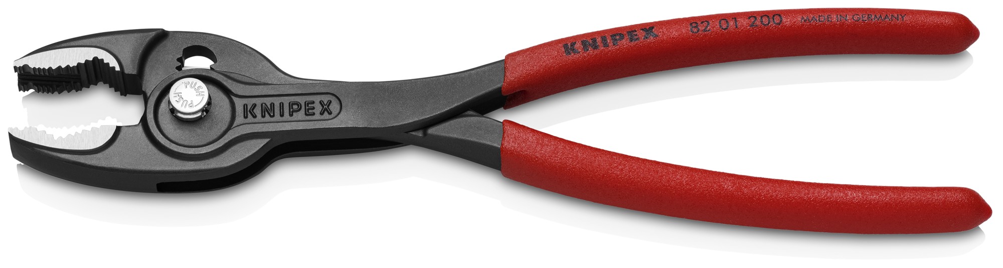 Knipex Alicate de agarre frontal TWINGRIP con mangos recubiertos de plástico 200 mm