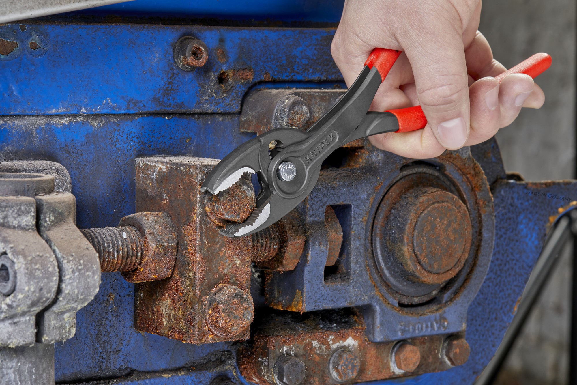 Knipex Alicate de agarre frontal TWINGRIP con mangos recubiertos de plástico 200 mm