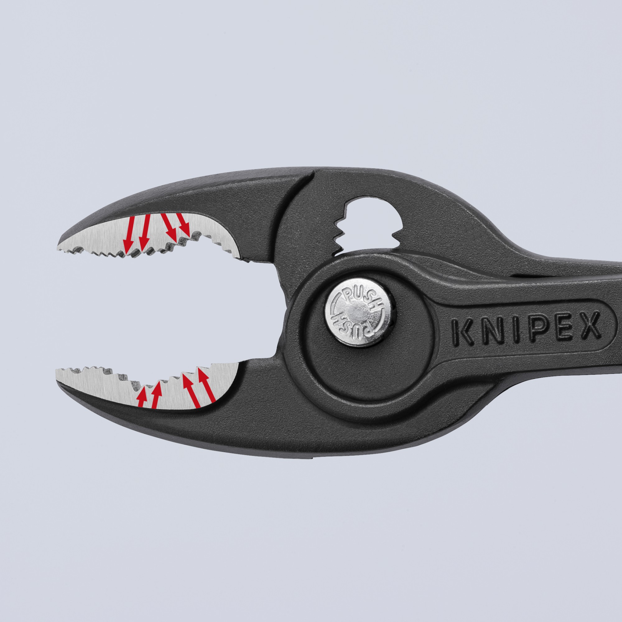 Knipex Alicate de agarre frontal TWINGRIP con mangos bicomponentes 200 mm
