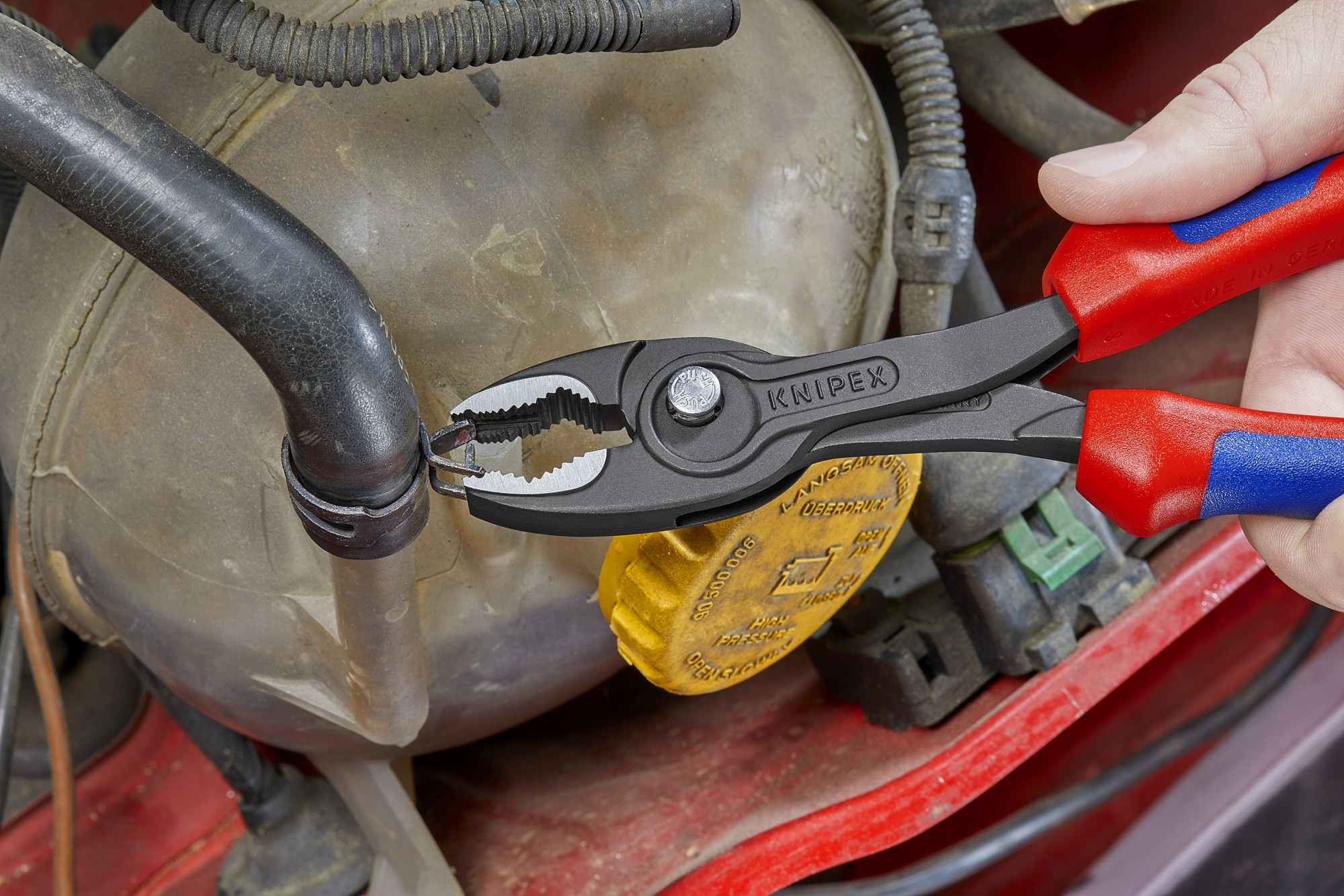 Knipex Alicate de agarre frontal TWINGRIP con mangos bicomponentes 200 mm