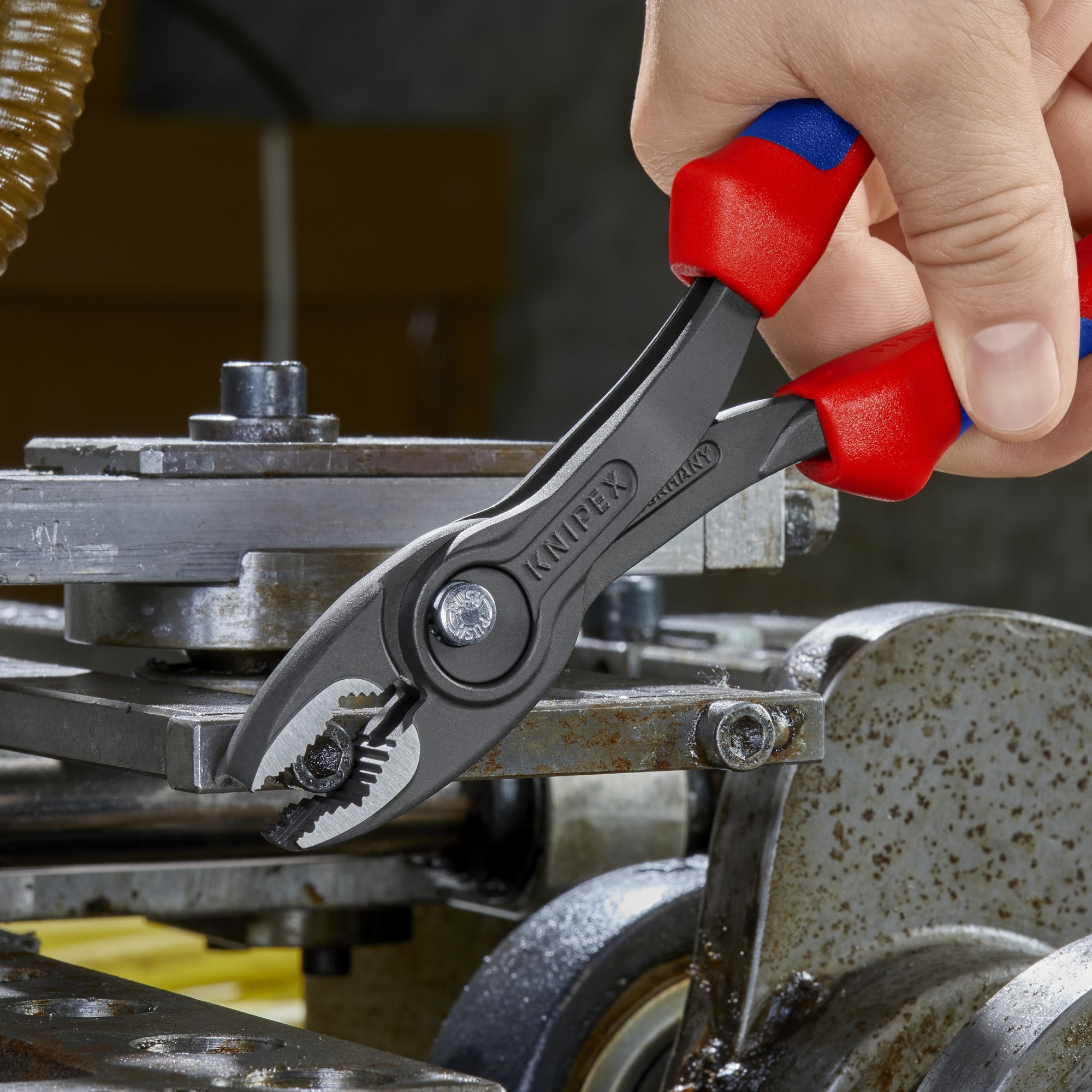 Knipex Alicate de agarre frontal TWINGRIP con mangos bicomponentes 200 mm