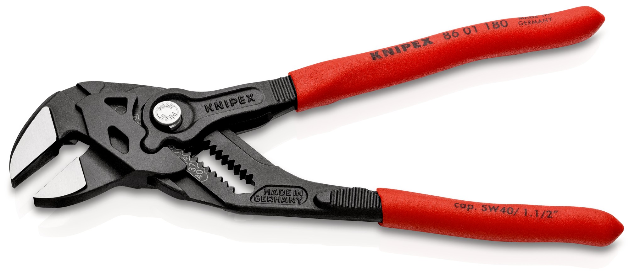 Knipex Tenaza llave-  con mangos recubiertos de plástico 180 mm
