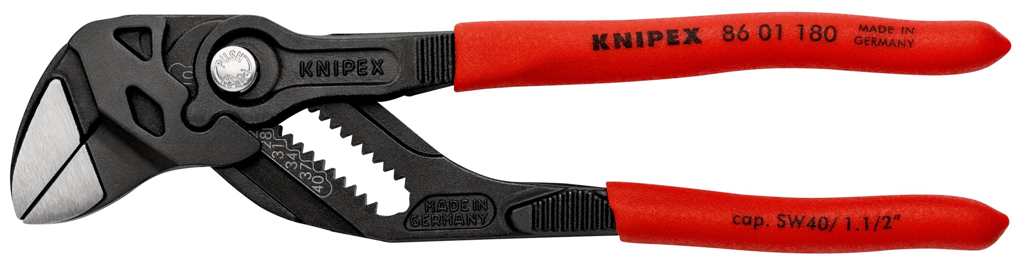 Knipex Tenaza llave-  con mangos recubiertos de plástico 180 mm