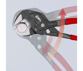 Knipex Tenaza llave-  con mangos recubiertos de plástico 180 mm