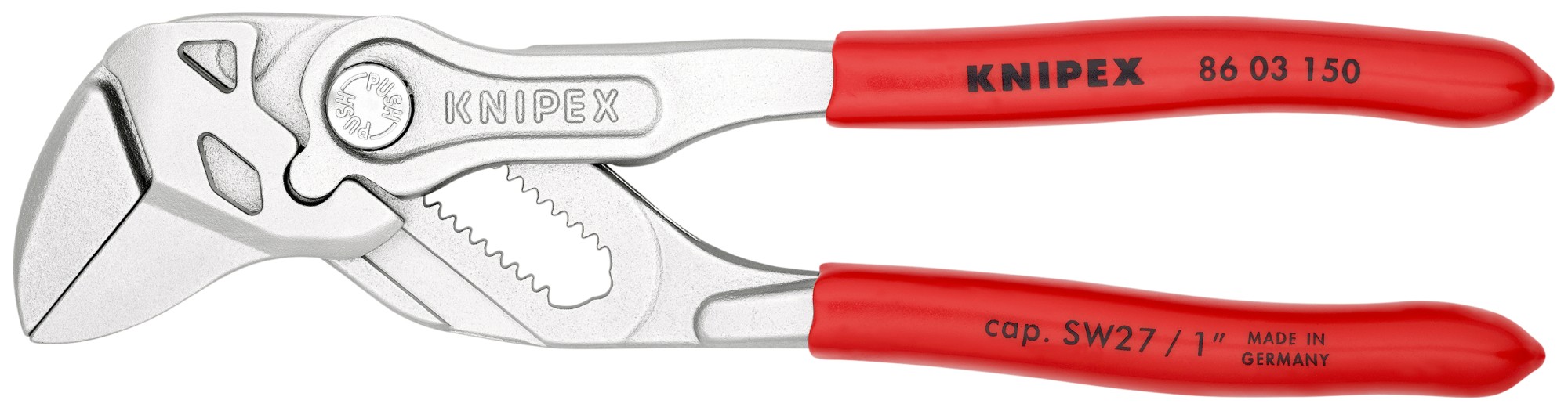 Knipex Tenaza llave-  con mangos recubiertos de plástico 150 mm