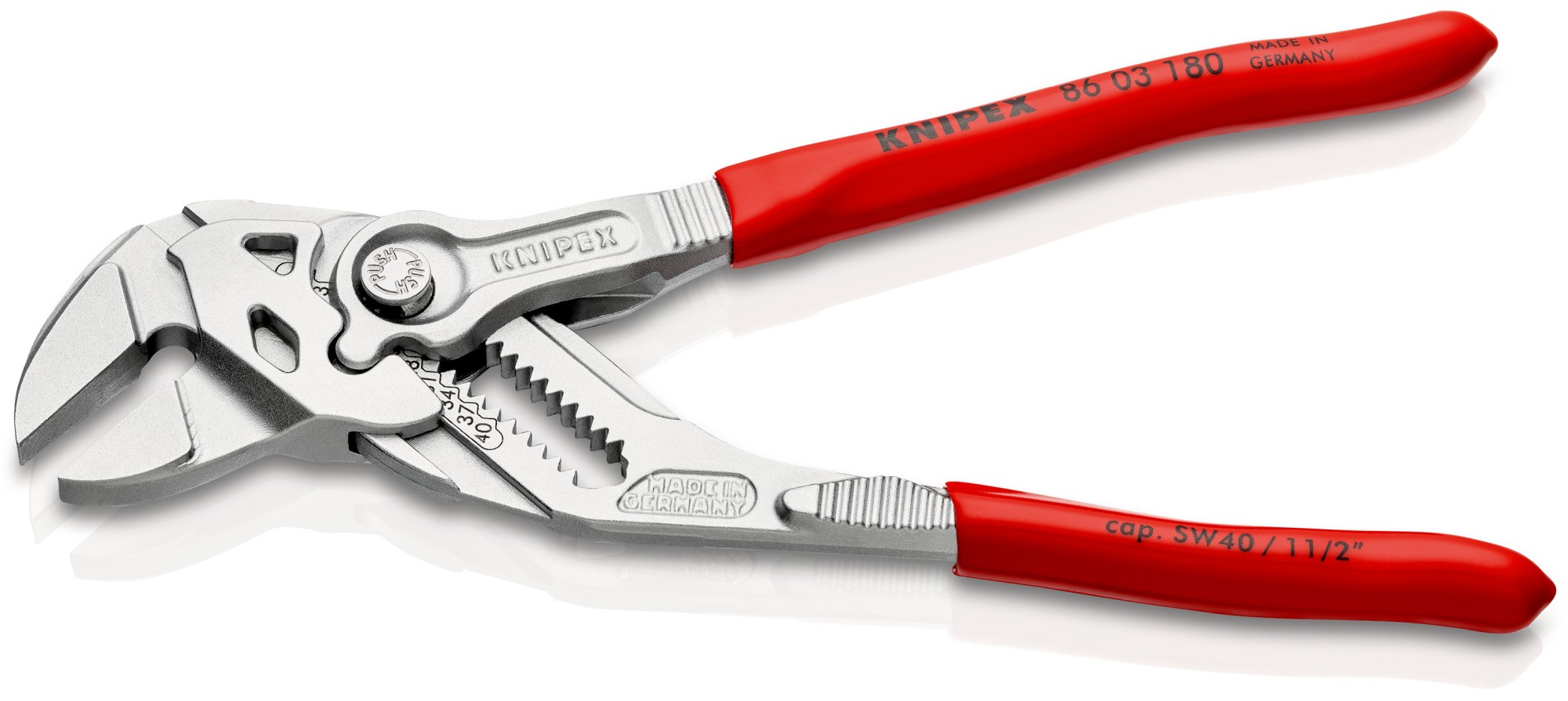 Knipex Tenaza llave-  con mangos recubiertos de plástico 180 mm