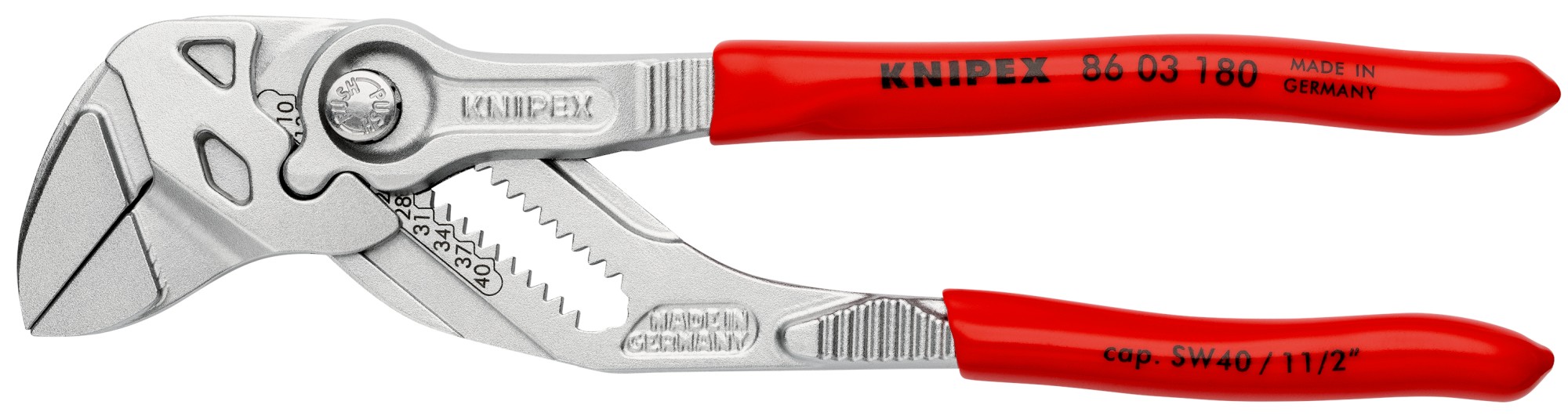 Knipex Tenaza llave-  con mangos recubiertos de plástico 180 mm